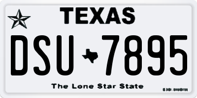 TX license plate DSU7895