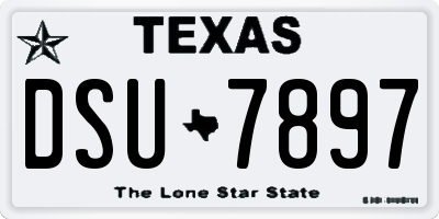 TX license plate DSU7897