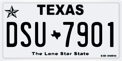 TX license plate DSU7901
