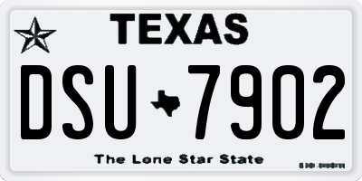 TX license plate DSU7902
