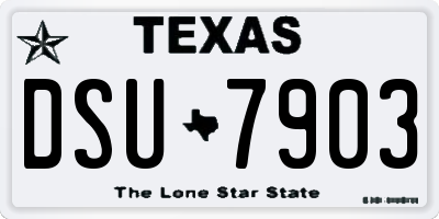 TX license plate DSU7903