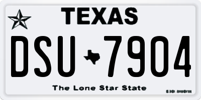 TX license plate DSU7904