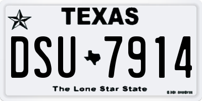 TX license plate DSU7914