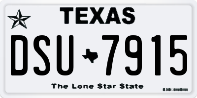 TX license plate DSU7915