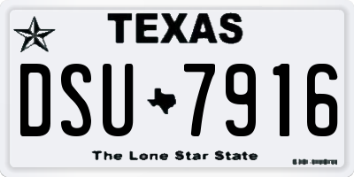 TX license plate DSU7916