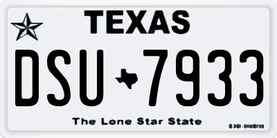 TX license plate DSU7933