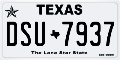 TX license plate DSU7937