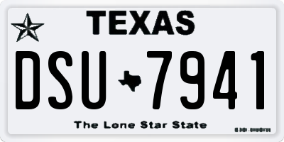 TX license plate DSU7941