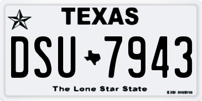 TX license plate DSU7943