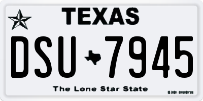 TX license plate DSU7945