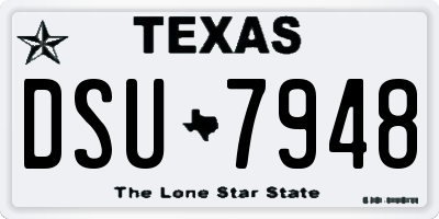 TX license plate DSU7948