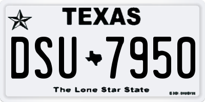 TX license plate DSU7950