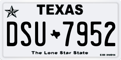 TX license plate DSU7952