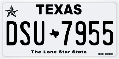 TX license plate DSU7955