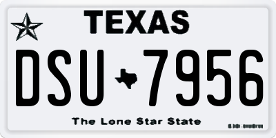 TX license plate DSU7956