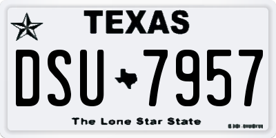 TX license plate DSU7957