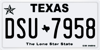 TX license plate DSU7958