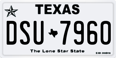 TX license plate DSU7960