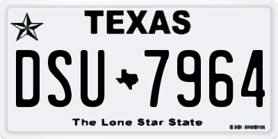 TX license plate DSU7964