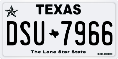 TX license plate DSU7966