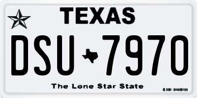TX license plate DSU7970