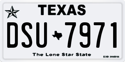 TX license plate DSU7971