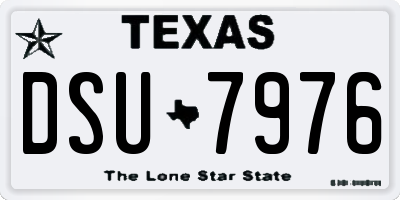 TX license plate DSU7976