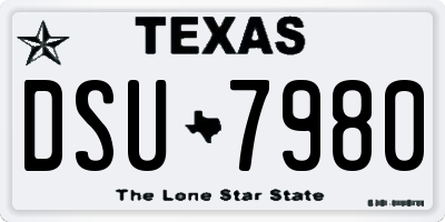 TX license plate DSU7980