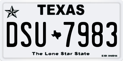 TX license plate DSU7983