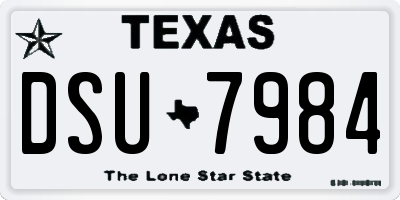 TX license plate DSU7984