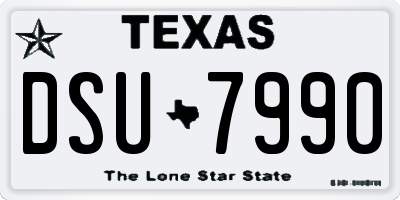 TX license plate DSU7990