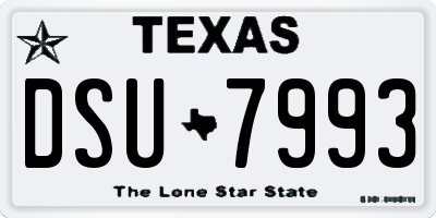 TX license plate DSU7993