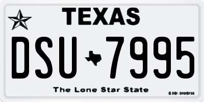 TX license plate DSU7995