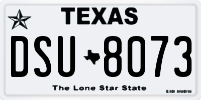 TX license plate DSU8073