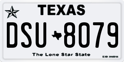 TX license plate DSU8079