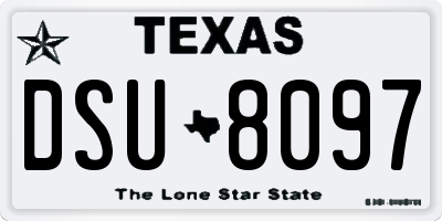 TX license plate DSU8097