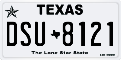 TX license plate DSU8121
