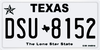 TX license plate DSU8152