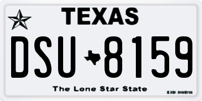 TX license plate DSU8159