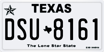 TX license plate DSU8161
