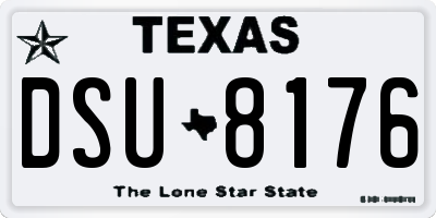 TX license plate DSU8176