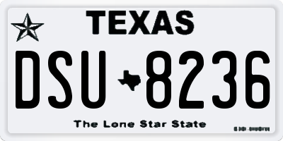 TX license plate DSU8236