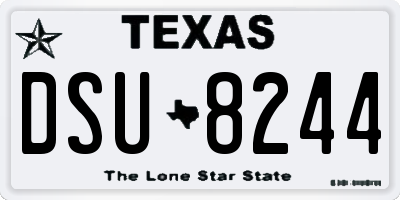 TX license plate DSU8244