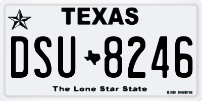 TX license plate DSU8246