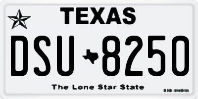 TX license plate DSU8250