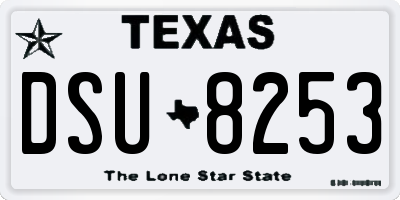 TX license plate DSU8253