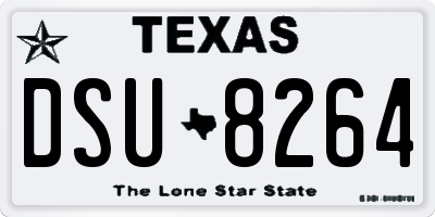 TX license plate DSU8264