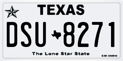 TX license plate DSU8271