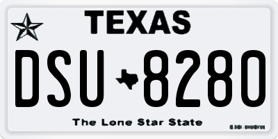 TX license plate DSU8280