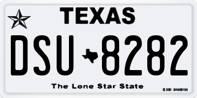 TX license plate DSU8282